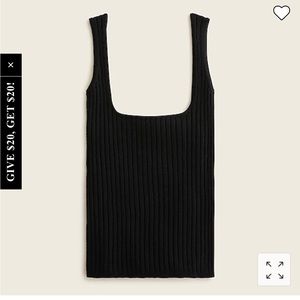 Ribbed Merino wool sweater tank